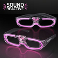 LED 80s Party Shades with Sound Activated Pink Lights - 5 Day